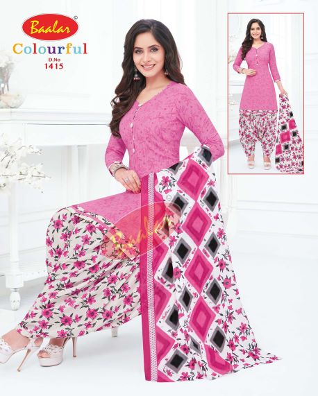 Baalar Colourful 14 Printed Cotton Casual Daily Wear Dress Material Collection